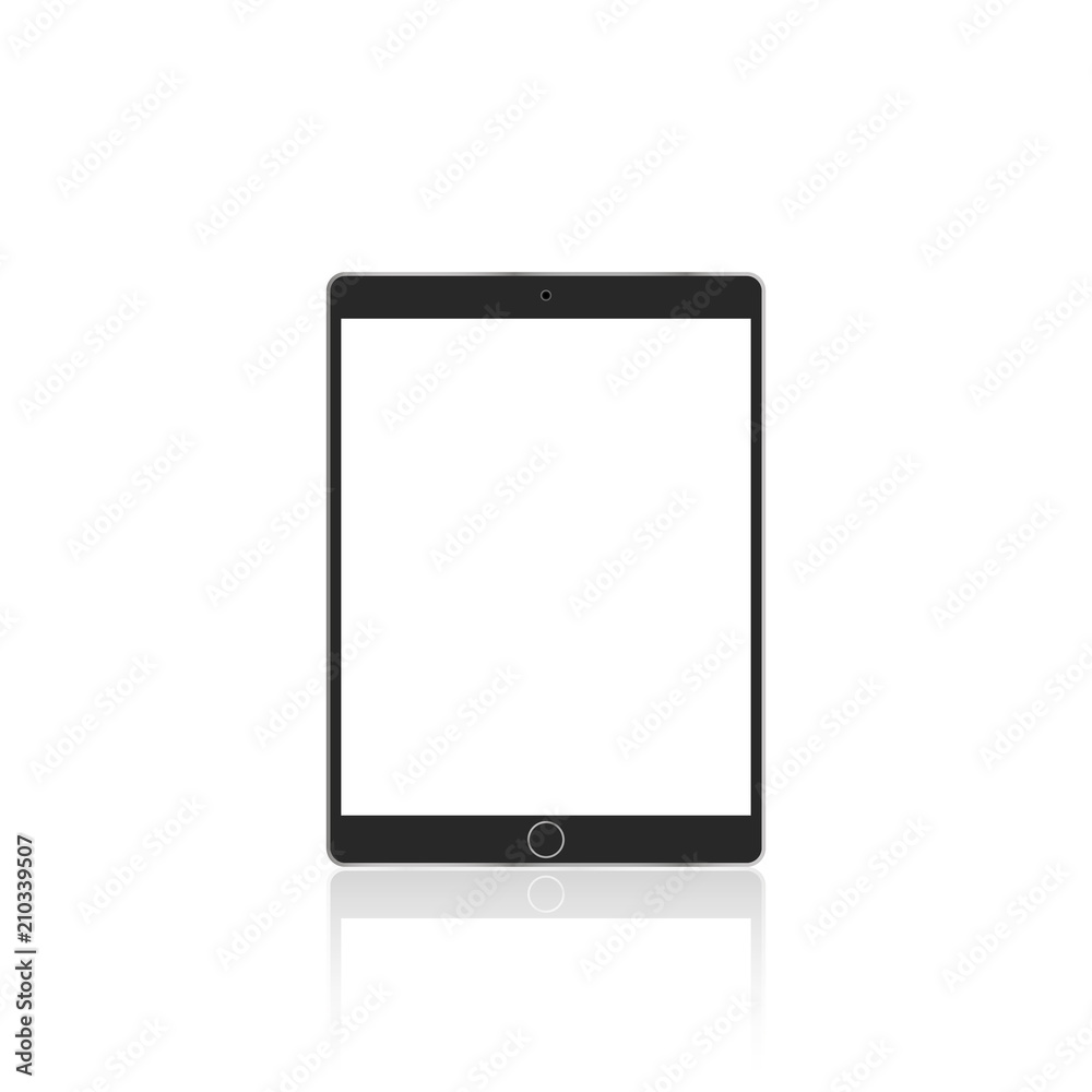 Realistic tablet with shadow Realistic tablet with shadow