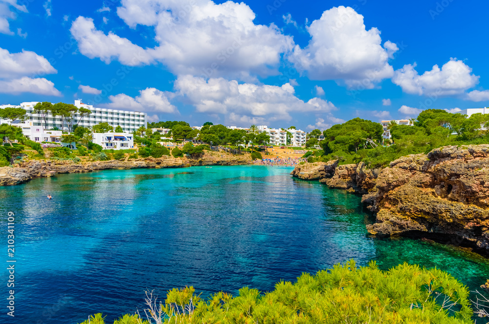Obraz premium Esmeralda tropical beach in Mallorca island. Spain