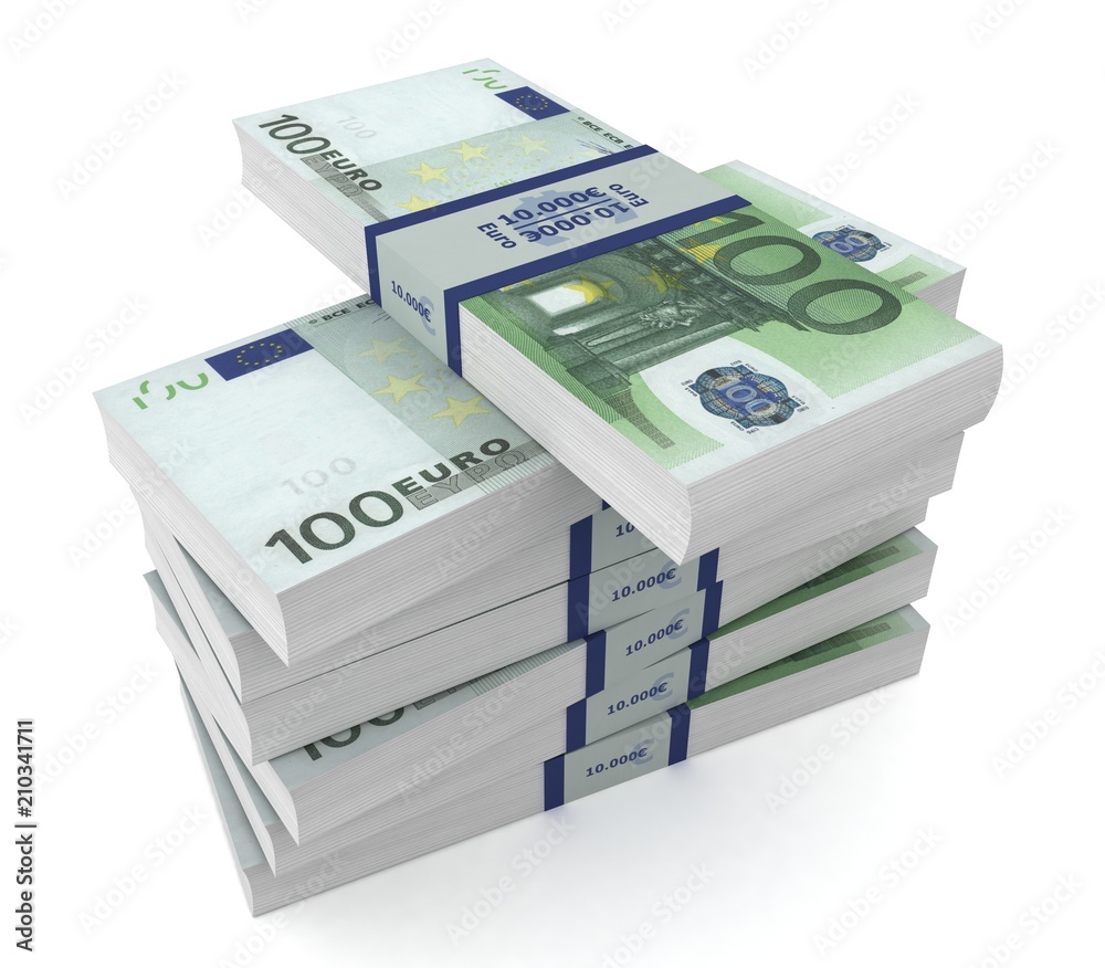 money bills 3d illustration isolated
