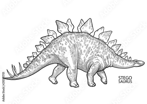 Realistic graphic dinosaur