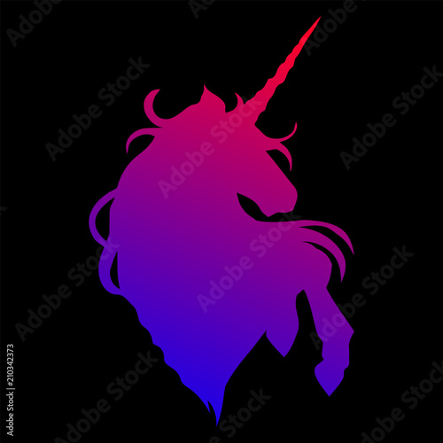 Graphic unicorn silhouette
