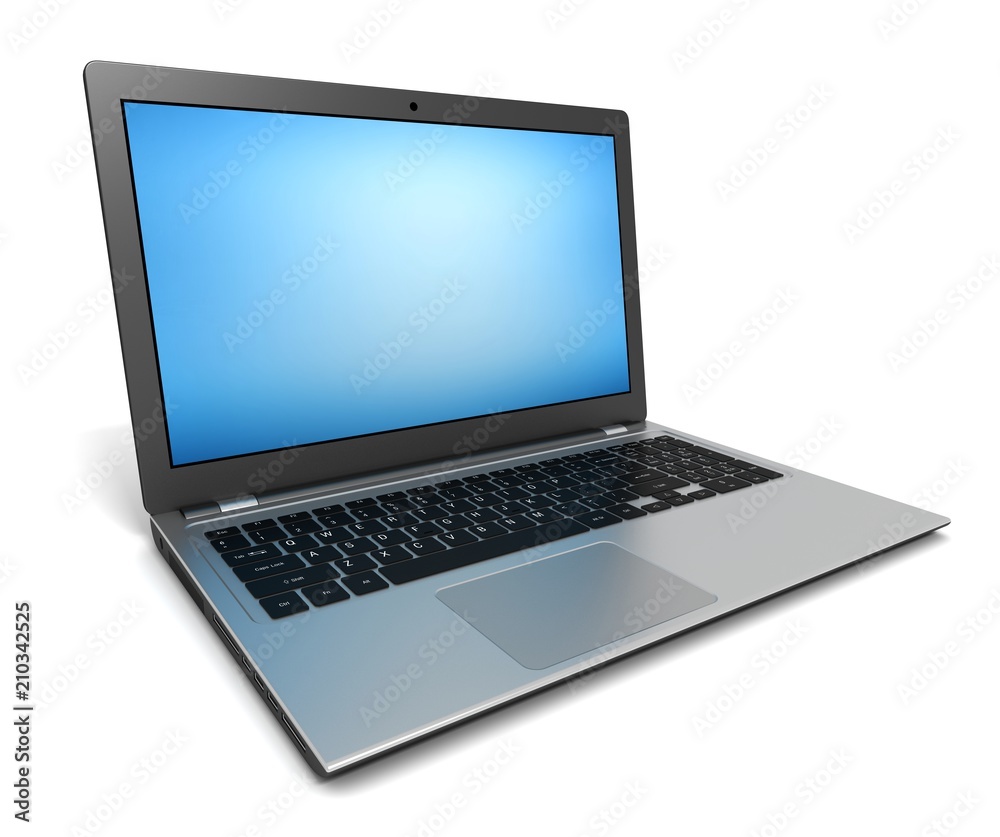 laptop computer single 3d illustration laptop computer single 3d illustration