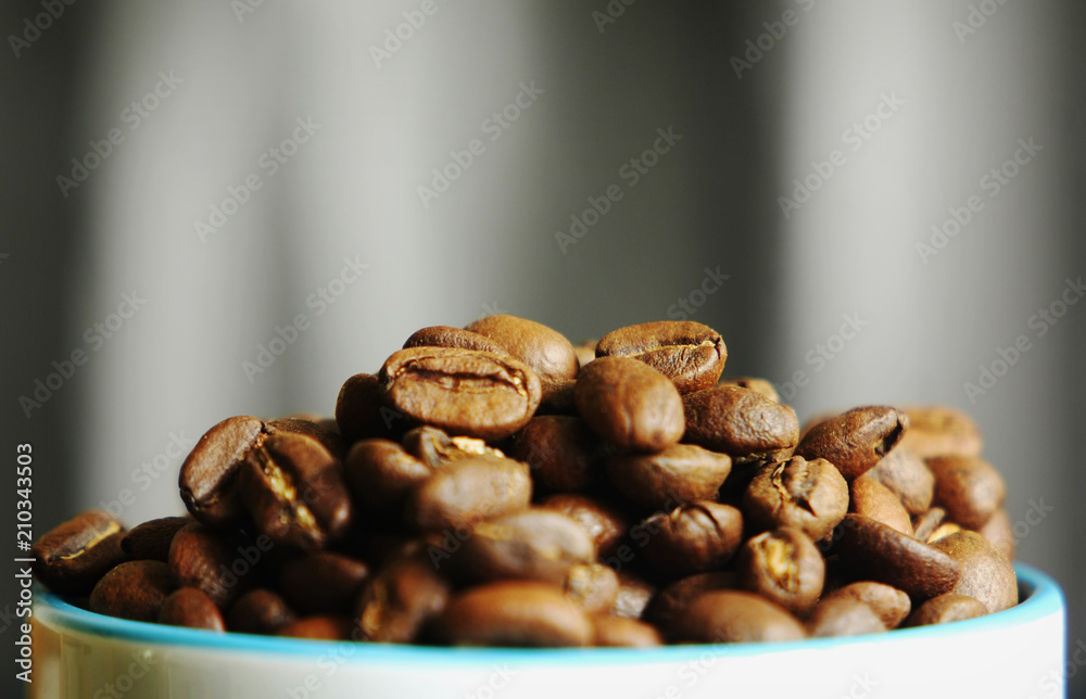 Beautiful background with scattered coffee beans Beautiful background with scattered coffee beans