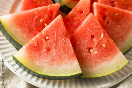Raw Pink Organic Seedless Watermelon Slices