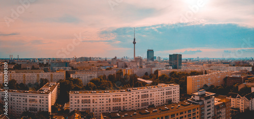 typical berlin overview in vintage colors