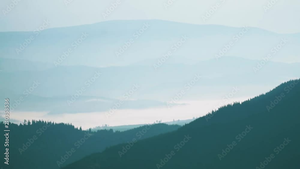 far away mountain peaks in spring, slide shot, summer day, travel concept far away mountain peaks in spring, slide shot, summer day, travel concept