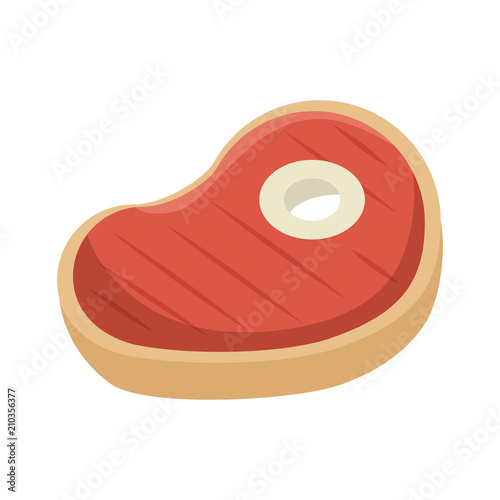 delicious beef steak cut vector illustration design
