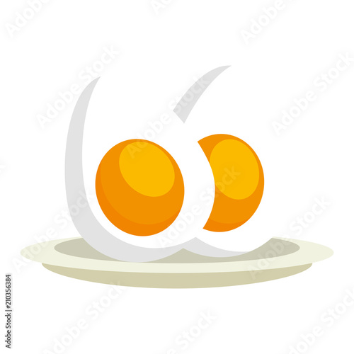 delicious boiled eggs menu vector illustration design