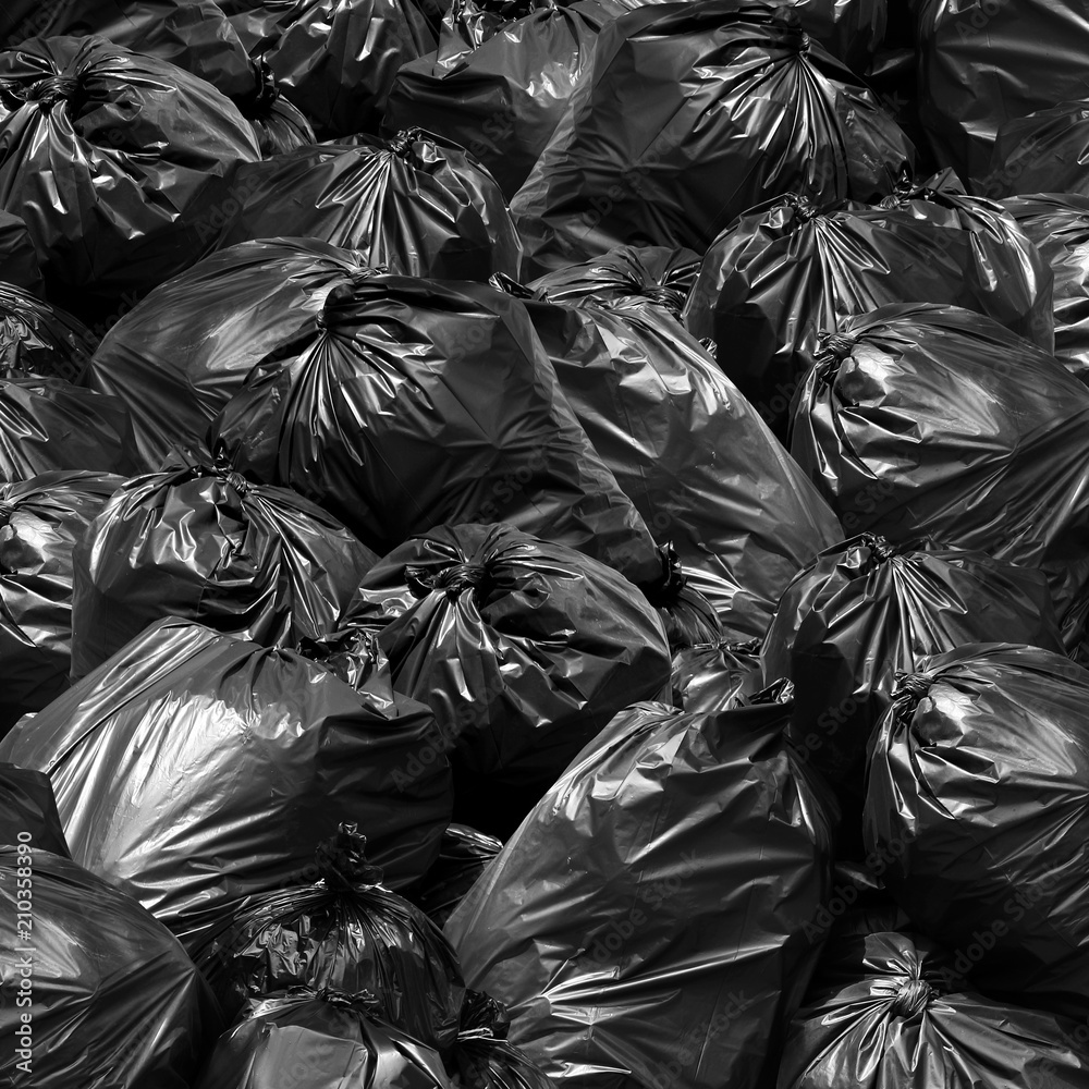 Waste background garbage bag black bin, Garbage dump, Bin,Trash, Garbage, Rubbish, Plastic Bags pile junk garbage Trash texture