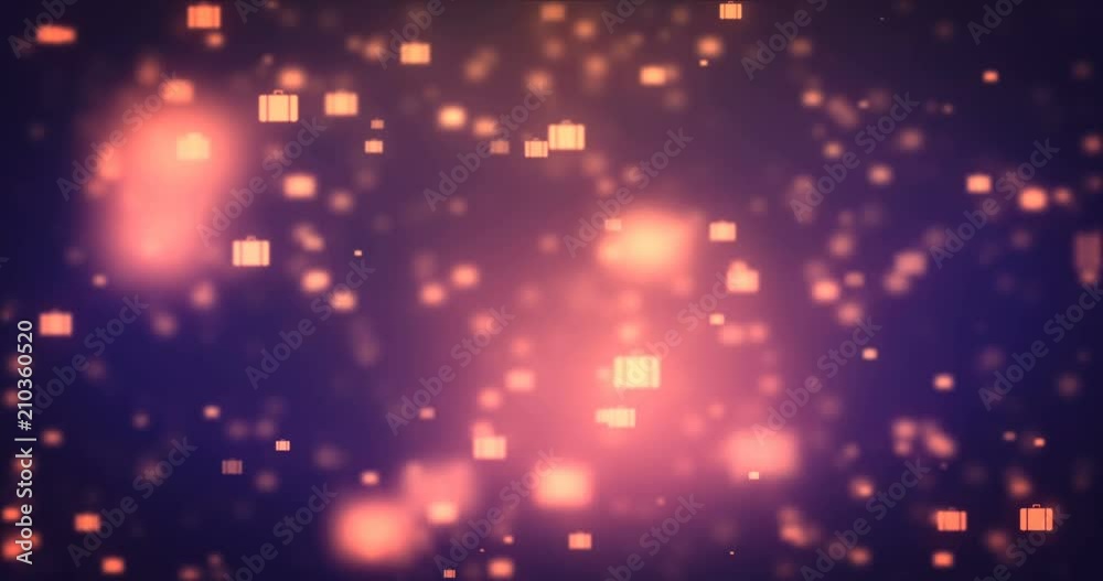 Loopable animation modern moving orange briefcase icons Loopable animation modern moving orange briefcase icons