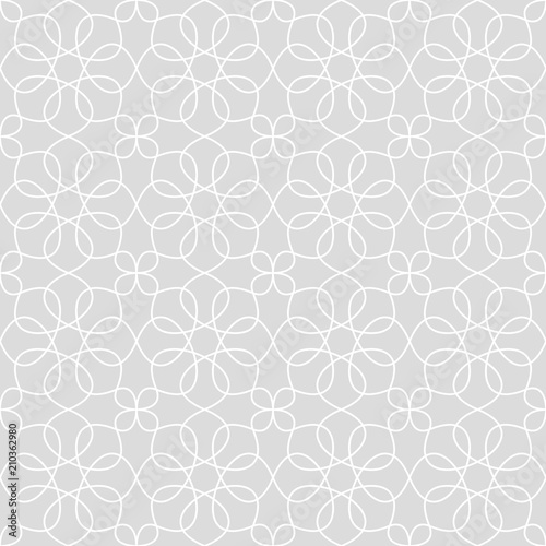 Seamless gray oriental pattern. Vector geometric texture.