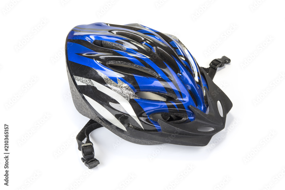 Bicycle helmet on the white background. Head safety concept Bicycle helmet on the white background. Head safety concept