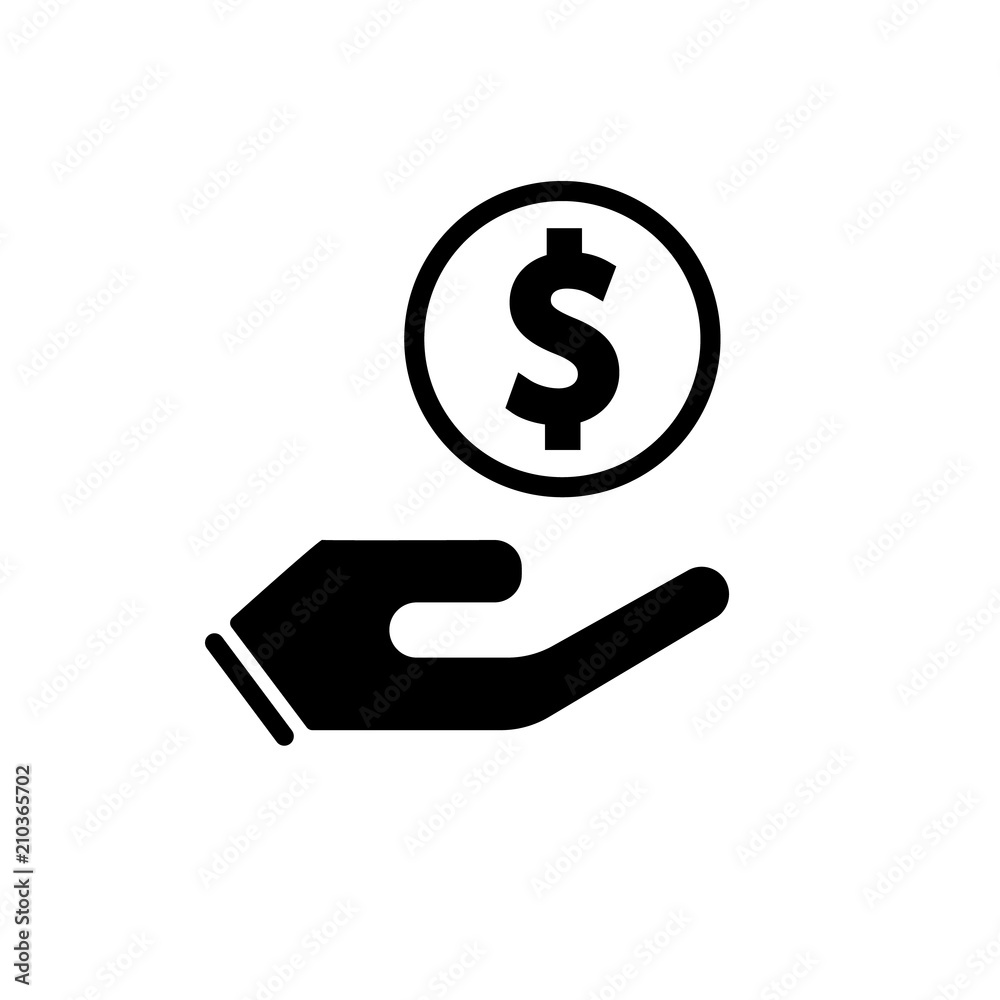 Pictograph of money in hand Pictograph of money in hand