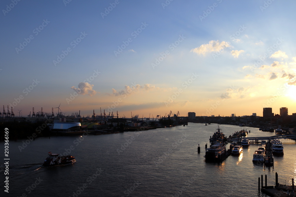 Hamburg, Germany - 06-20-2018 - Port Hamburg, Germany - 06-20-2018 - Port