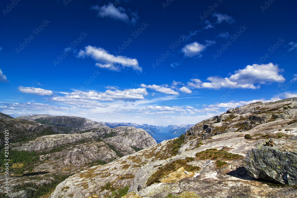 the Norwegian Lysefjord, a beautiful landscape the Norwegian Lysefjord, a beautiful landscape