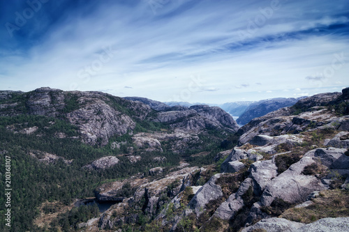 the Norwegian Lysefjord, a beautiful landscape © gusenych