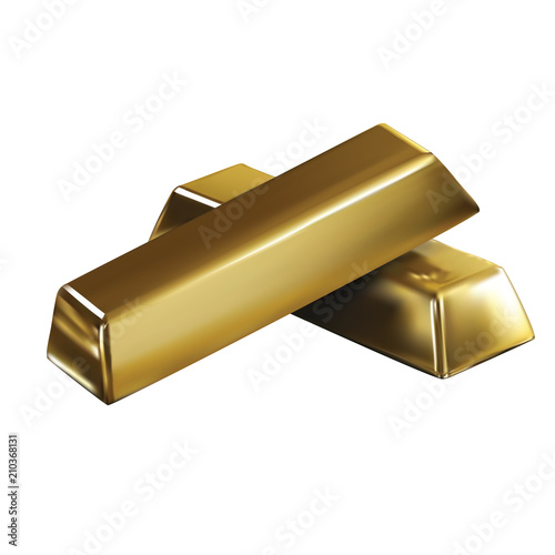 Realistic gold bars