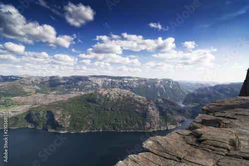 the Norwegian Lysefjord, a beautiful landscape