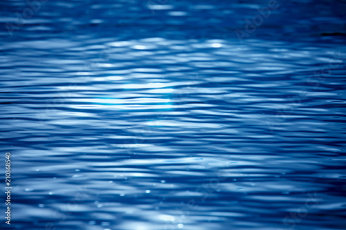 Water in crystal blue reflection as background