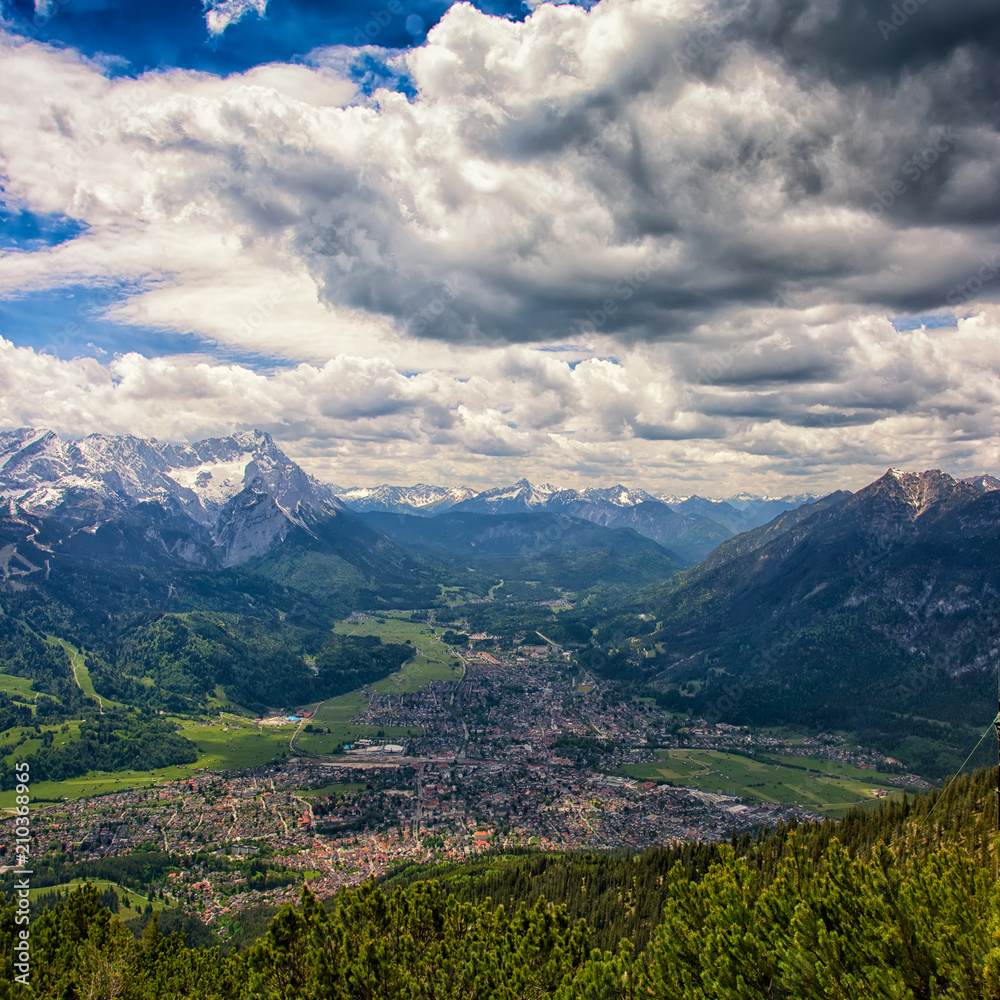 landscape near Garmisch Partenkirchen in Bavaria. Germany