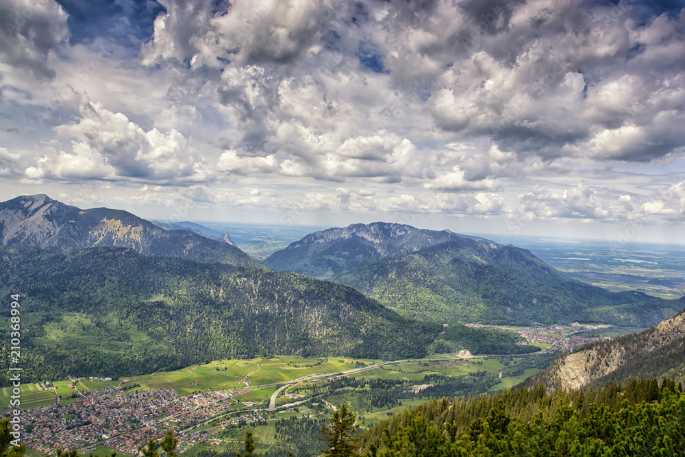 Naklejka premium landscape near Garmisch Partenkirchen in Bavaria. Germany
