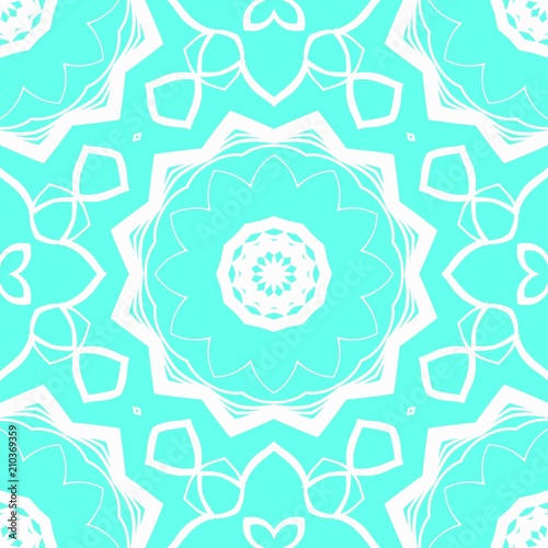creative geometric ornament on color background. Seamless vector illustration. For interior design, wallpaper