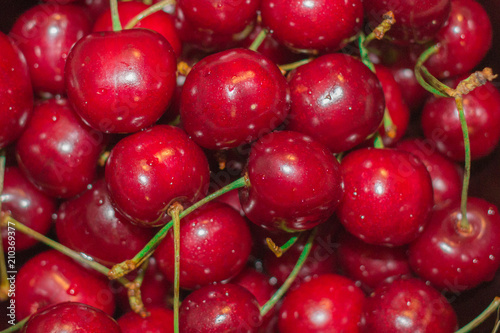 Ripe red cherry