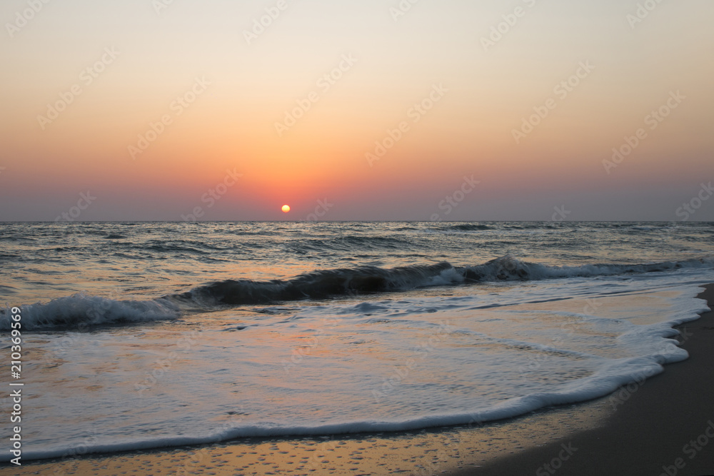 Beautiful sunset on the beach Patara, Antalya/ Turkey
