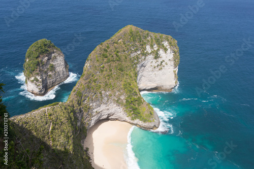 The natural beauty of the coastline and the wild clean beach on the islands of Indonesia
