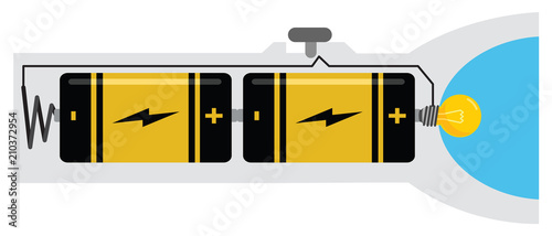 Vector Illustration Of Electric Circuit