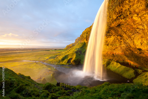 Seljalandsfoss waterfall - one of the most famous and beautiful waterfalls, Iceland © Selitbul