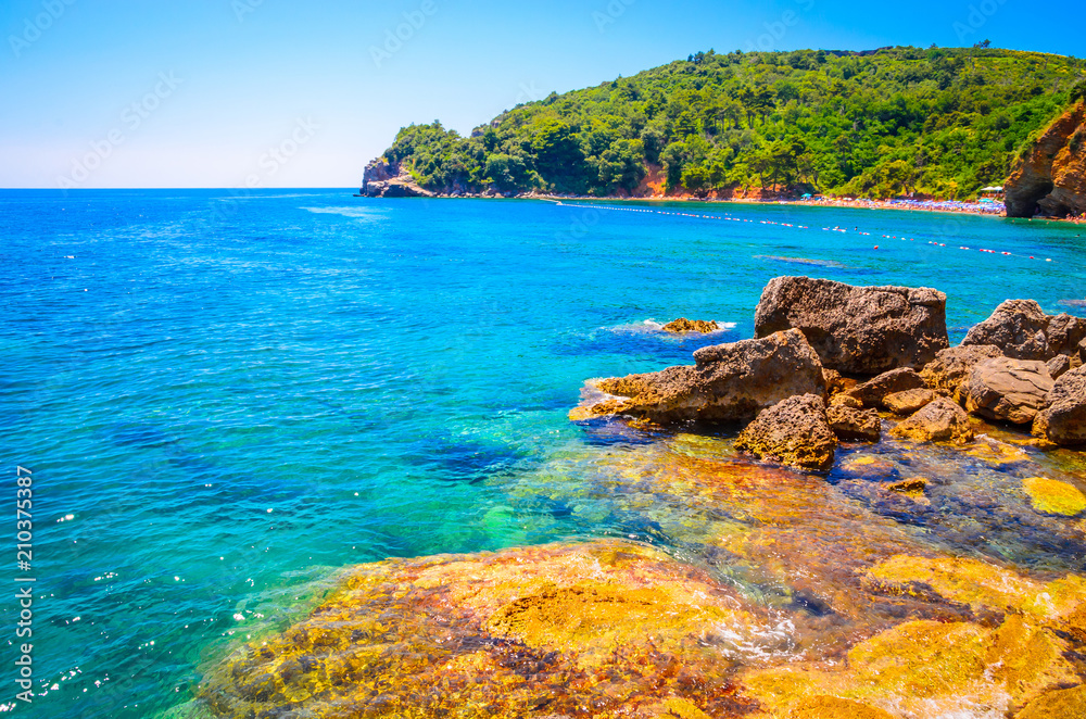 View on beautiful wild beach View on beautiful wild beach