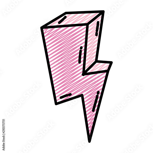 doodle nature electric thunder danger weather