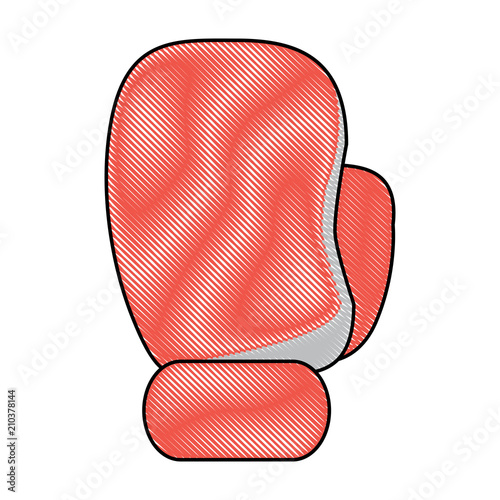 Boxing glove icon over white background, colorful design. vector illustration