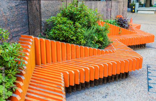Fototapeta Naklejka Na Ścianę i Meble -  colorful park bench
