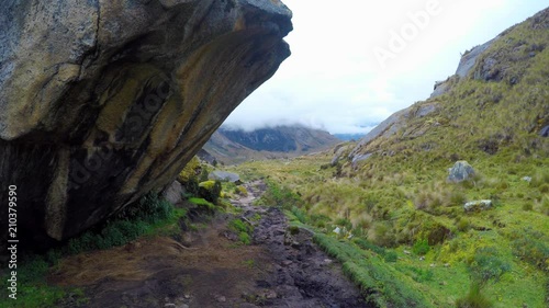 Santa Cruz Trekking Huaraz Mountains Peru with breathtaking views photo