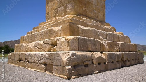 A close up shot of the stones in the Tomb of Cyrus.