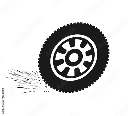 road wheel spin icon