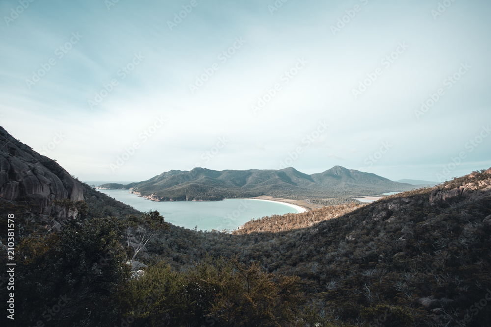 Waves and Beach Tasmanian Landscape of Wineglass Bay Waves and Beach Tasmanian Landscape of Wineglass Bay