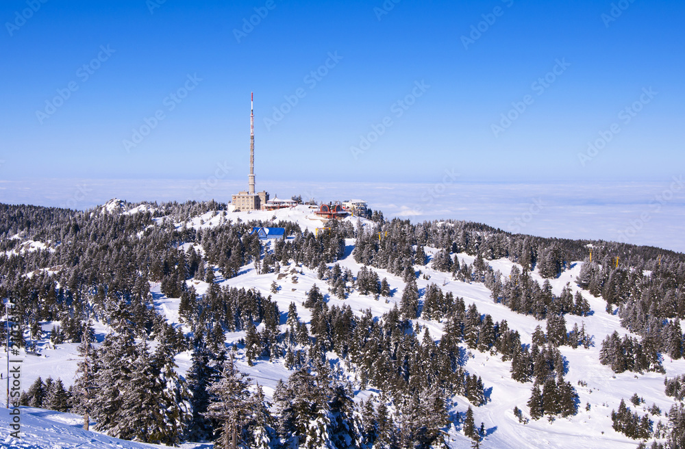 Fototapeta premium Uludağ, kar, gün batımı