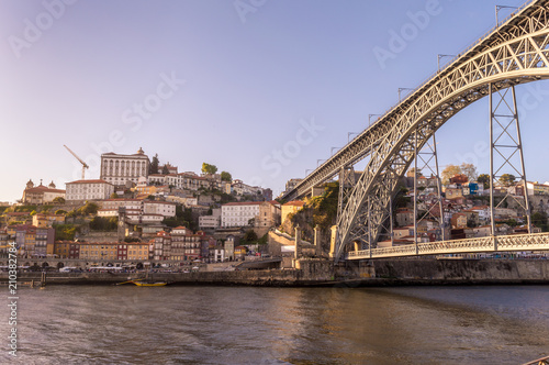 Cityscape of Porto, Portugal and the bridge D. Luis I © GuRezende