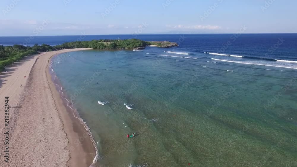 Aerial view white sand beach of Nusa Dua, Bali Aerial view white sand beach of Nusa Dua, Bali