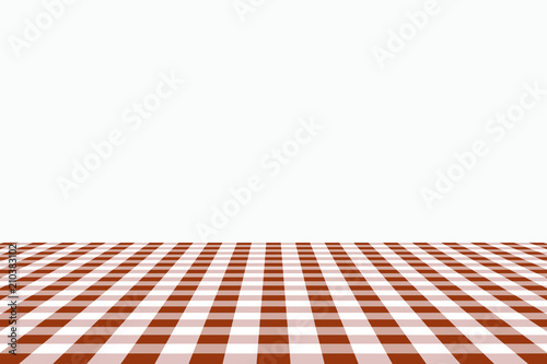Sienna Gingham pattern. Texture from rhombus/squares for - plaid, tablecloths, clothes, shirts, dresses, paper, bedding, blankets, quilts and other textile products. Vector illustration. © amino visuals