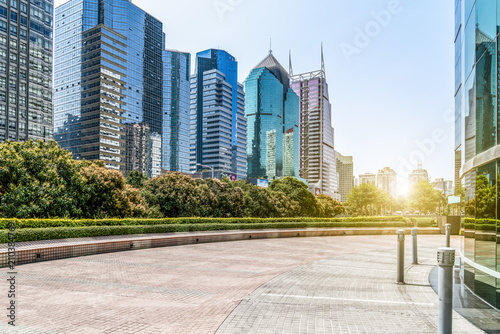 Fototapeta Naklejka Na Ścianę i Meble -  The modern buildings of the city skyscrapers.