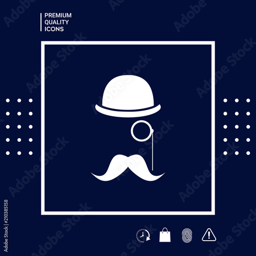Abstract hipster silhouette