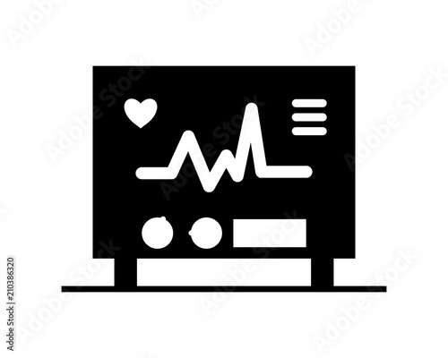 medical machine silhouette medical medicare health care pharmacy clinic image vector icon