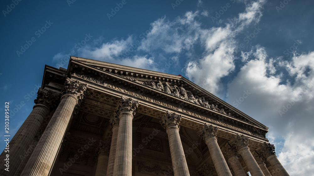 Exterior view of the Pantheon in Paris, France