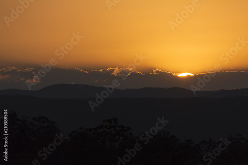 Sunset over the Sunshine Coast hinterland © Image Supply Co