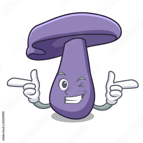 Wink blewit mushroom character cartoon photo