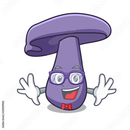 Geek blewit mushroom character cartoon photo